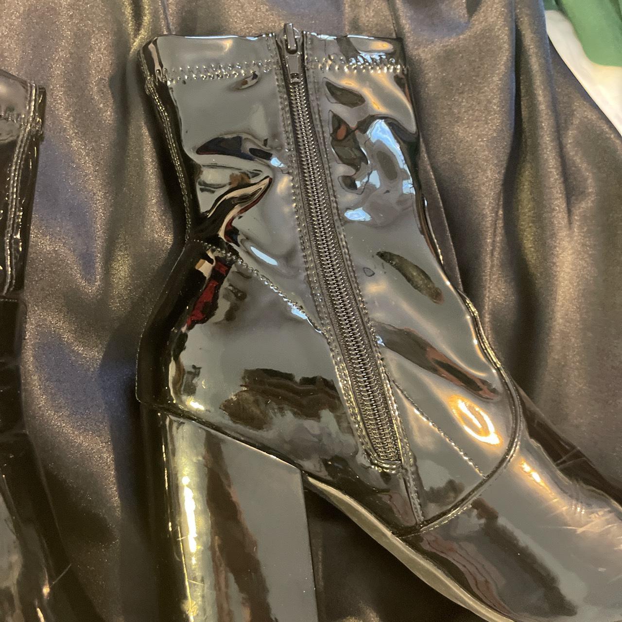 Betts size 10 patent leather chunky heel sock style... Depop