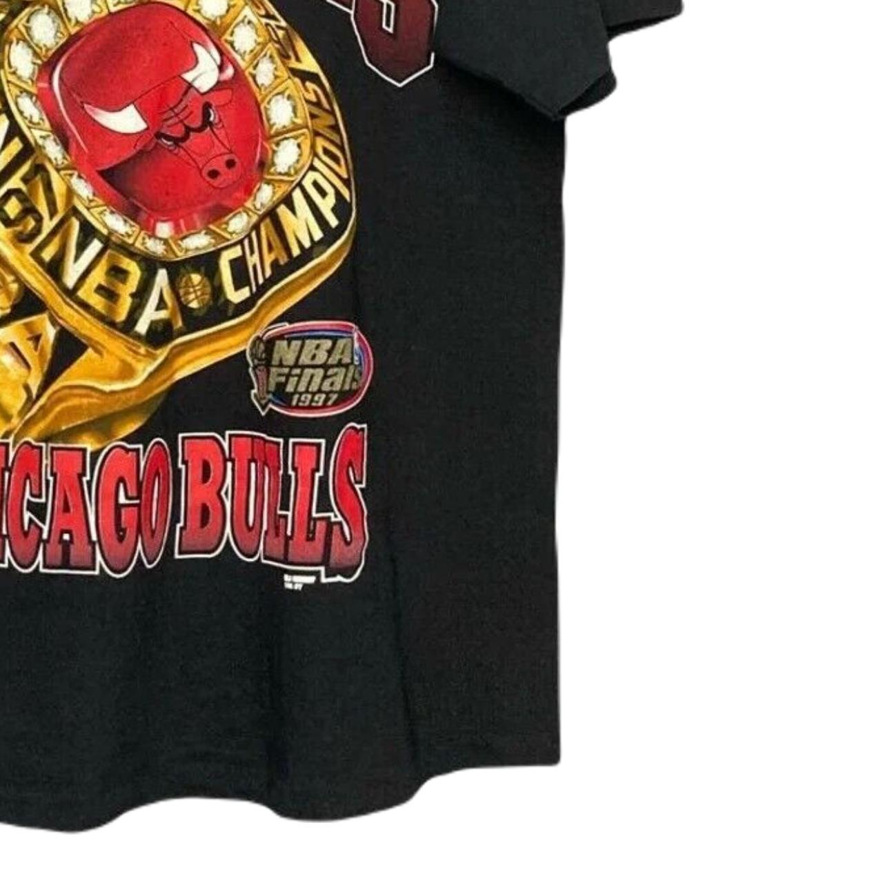 Vintage 1997 Chicago Bulls NBA Finals Champion Ring Shirt