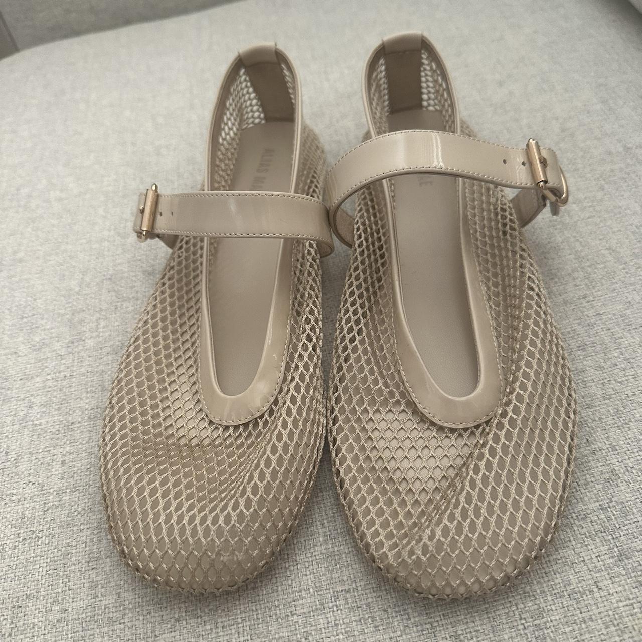 Alias Mae Pia Shoes beige mesh with beautiful patent... - Depop