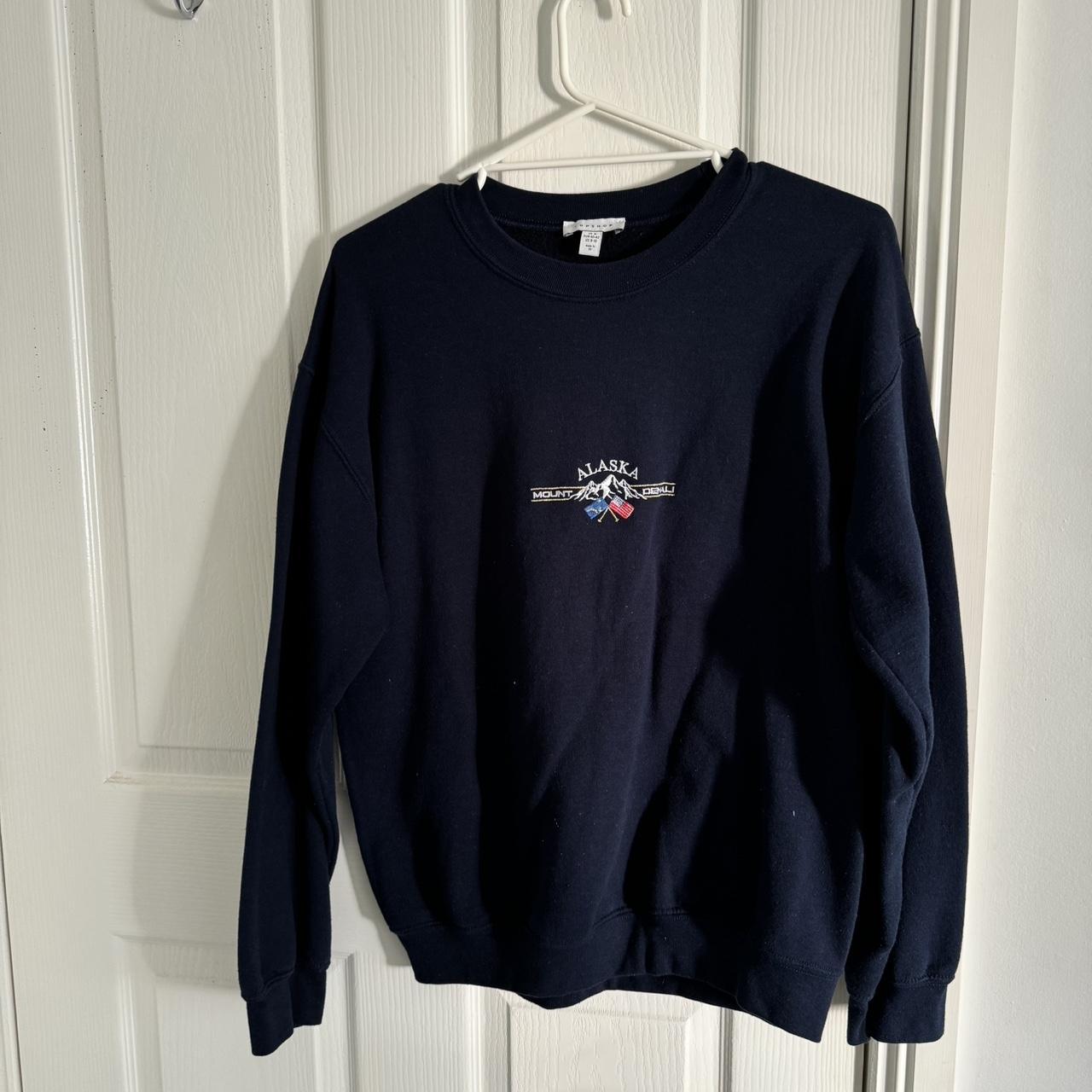 Topshop navy alaska jumper size medium rp Depop