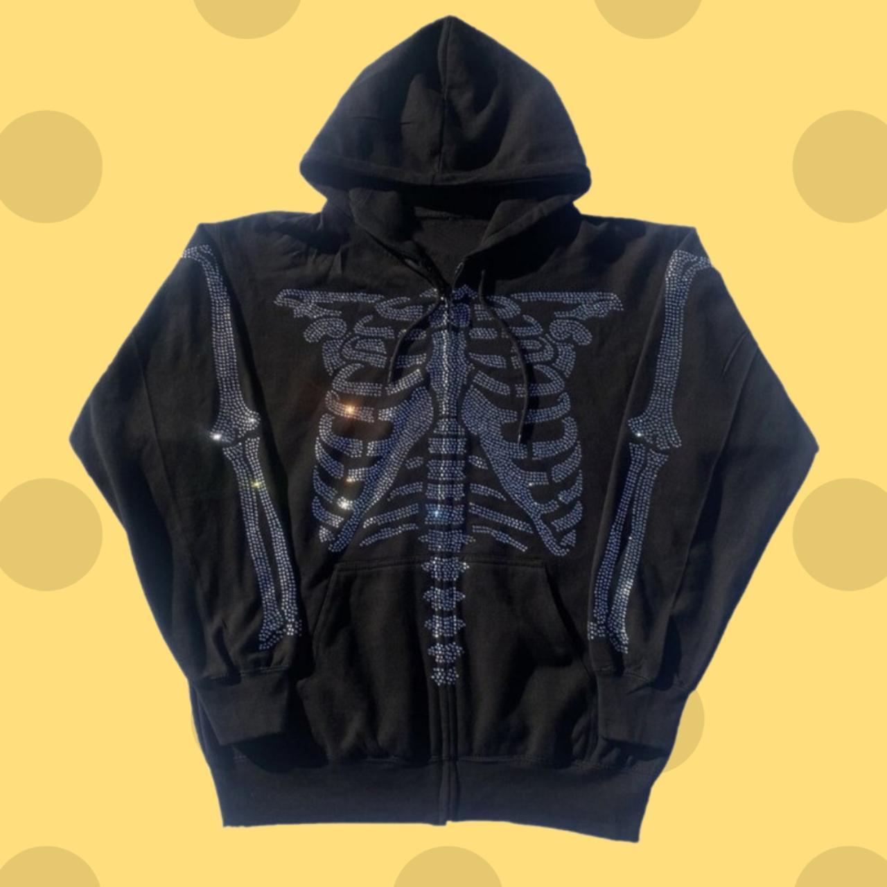 Diamonds skeleton jacket, zip up hoodie, hooded... - Depop