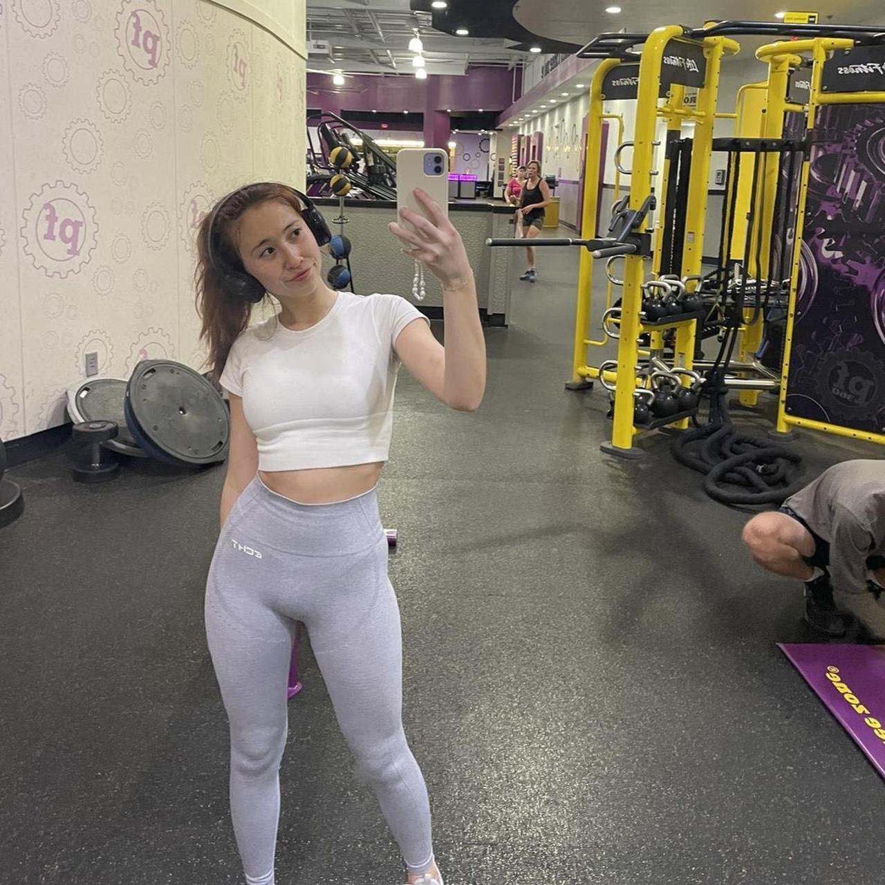 echt lilac high waisted workout pants. size xs. very... Depop