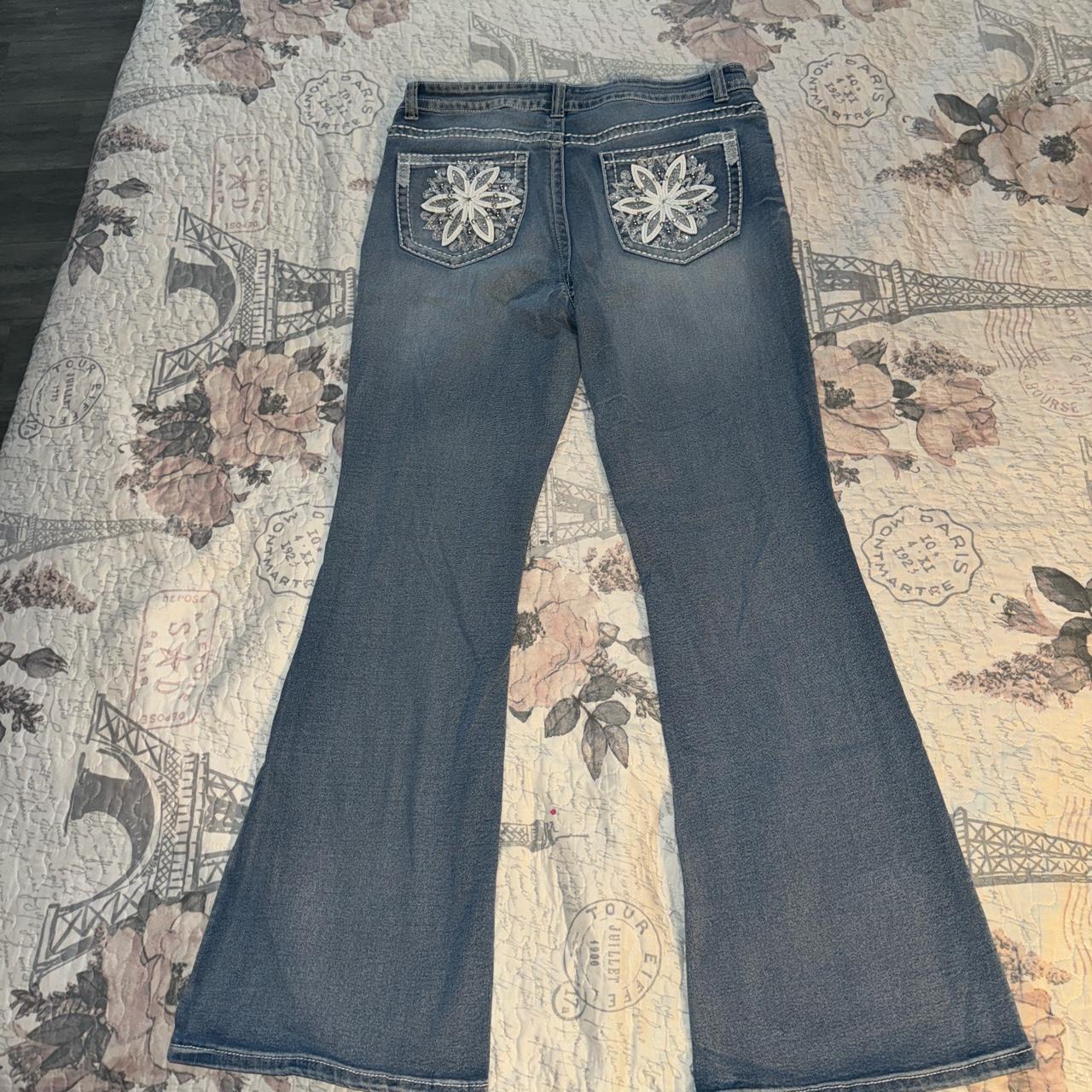 Flared jeans Legend bedazzled jeans Only worn about... - Depop