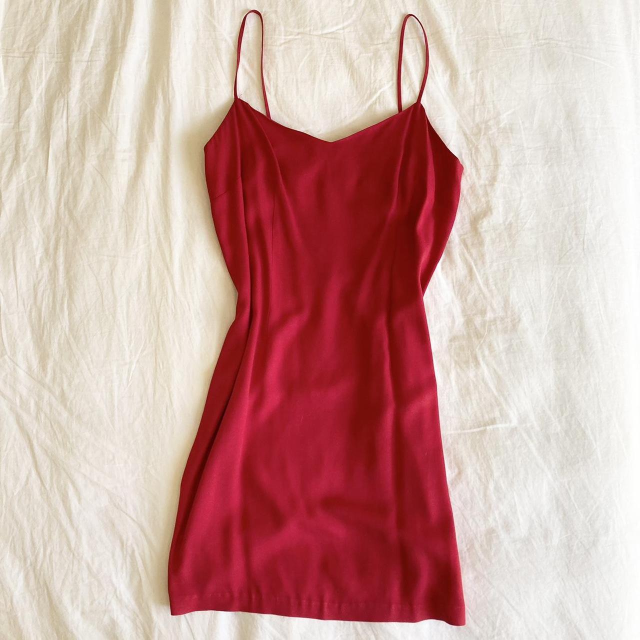red mini dress - tagged size 5, looks like a medium... - Depop