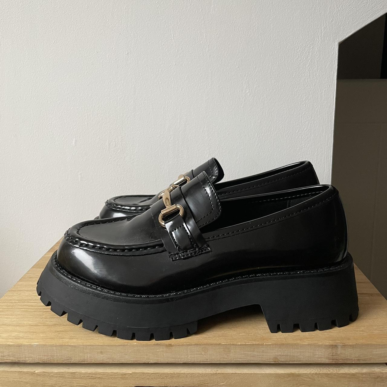 ASOS black chunky loafers. Size UK 5. Brand new,... - Depop