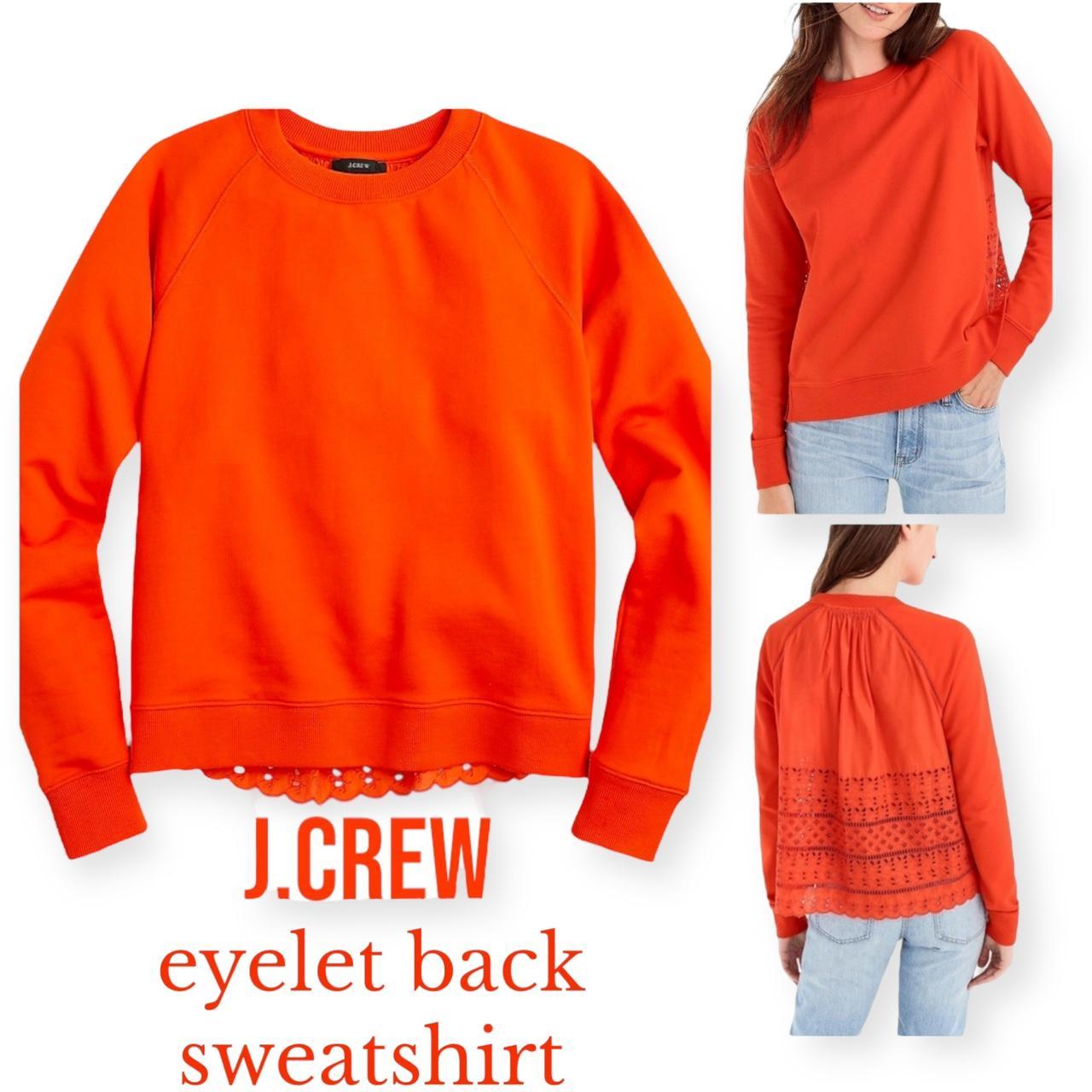 J crew eyelet back sweatshirt best sale