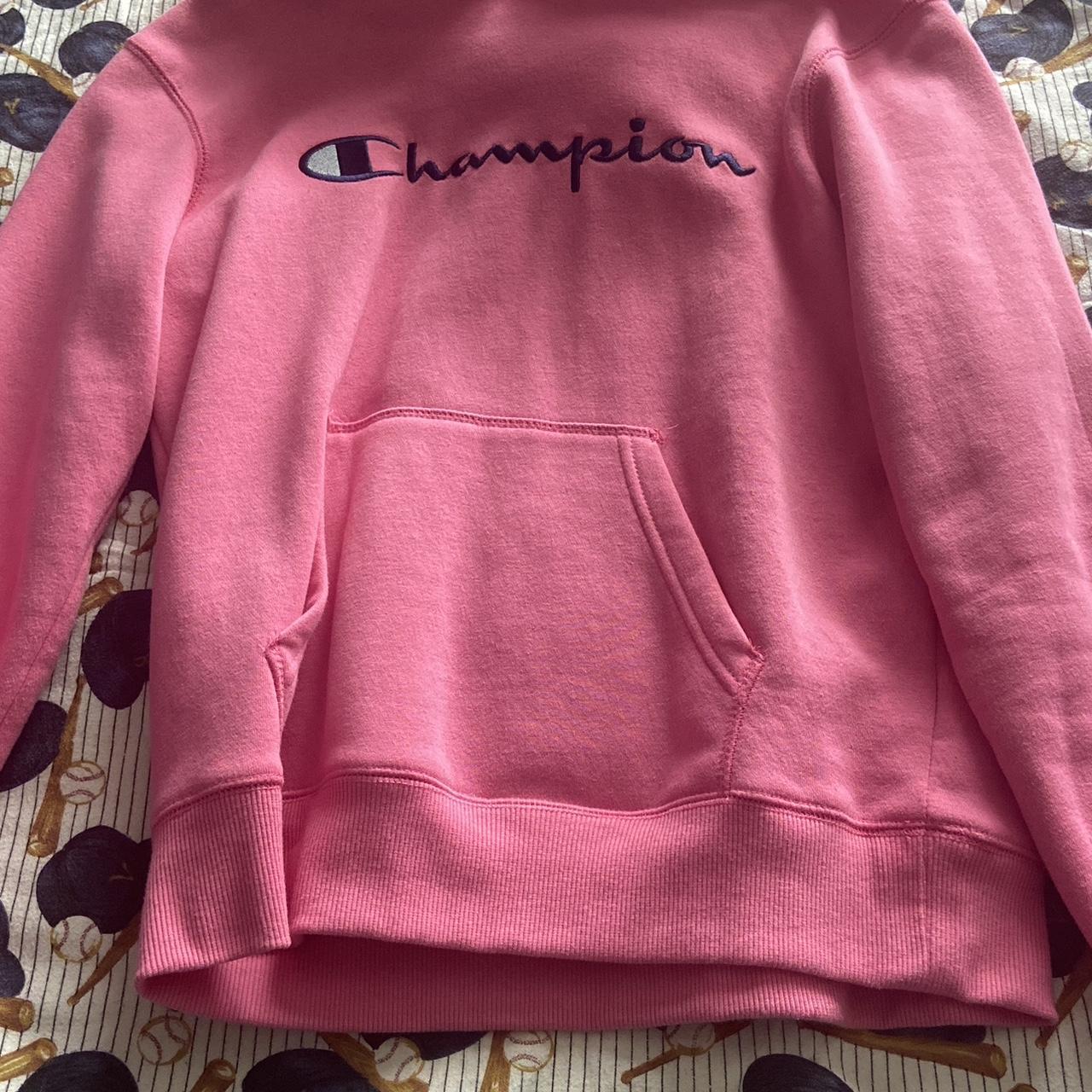 Pink champion hoodie kids best sale