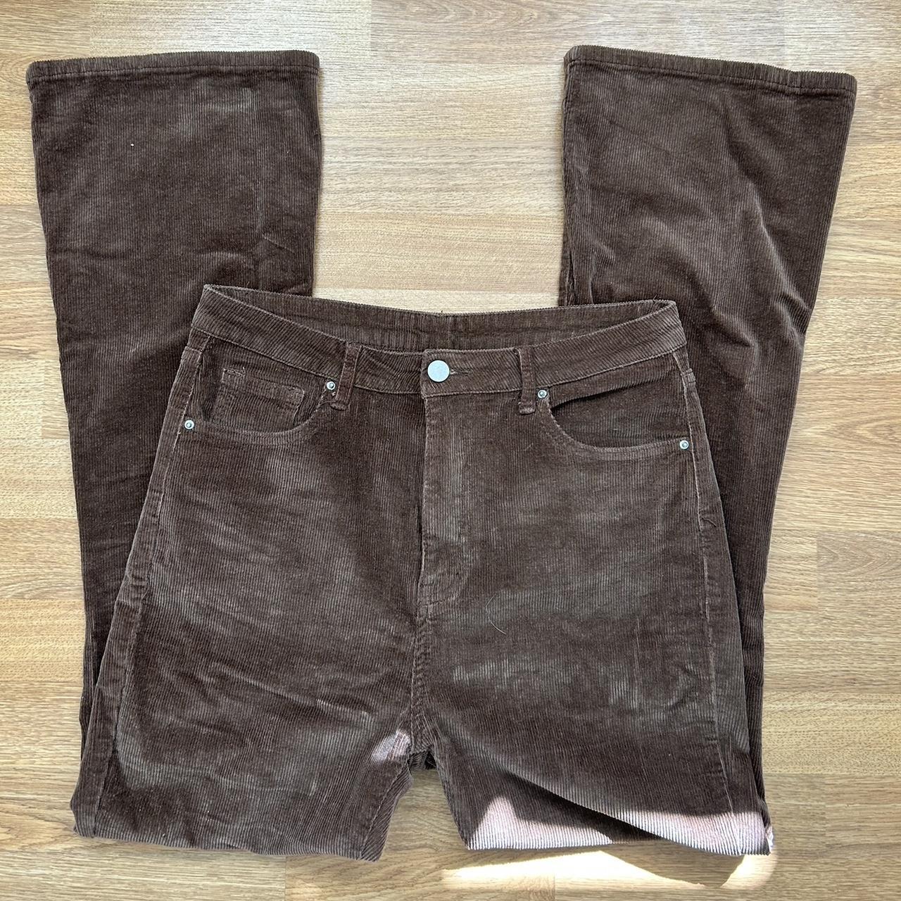 Brown corduroy flare Size large,