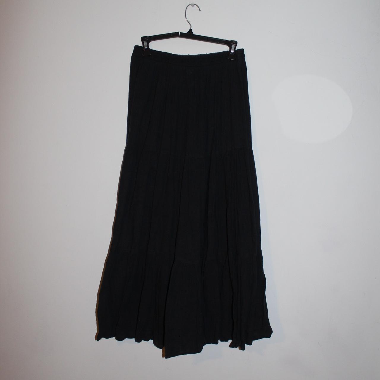Basic Editions Black Maxi Skirt - Depop