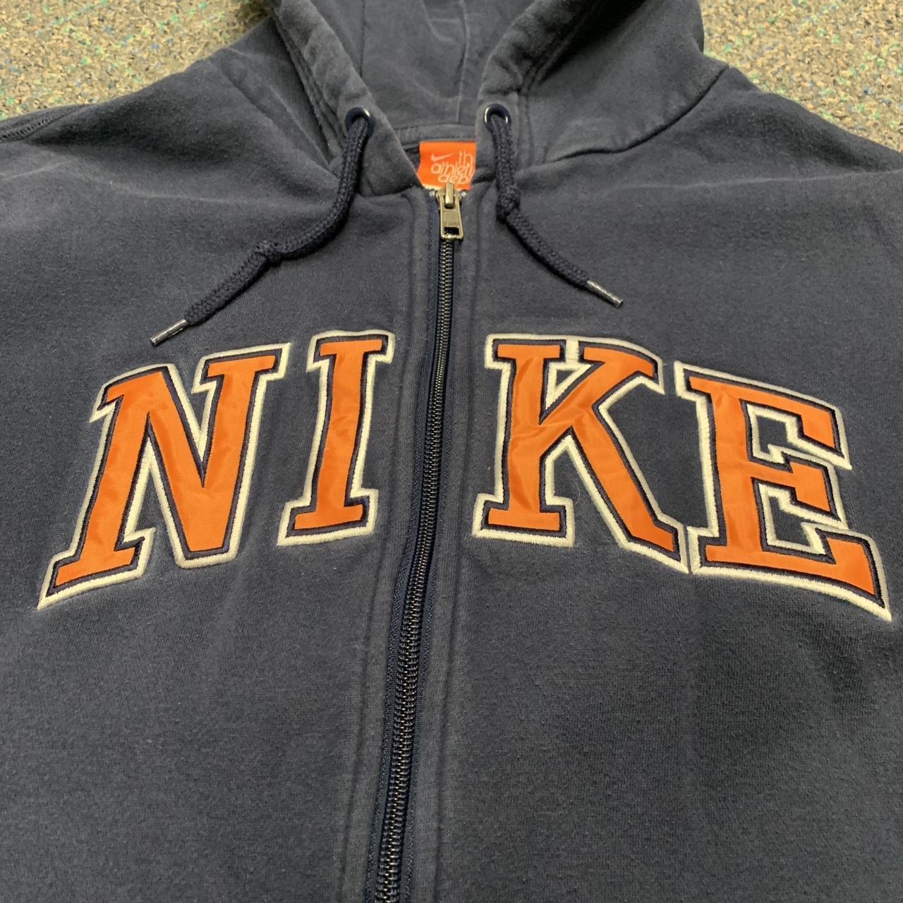 Nike Womens Navy And Orange Jacket Depop 4932