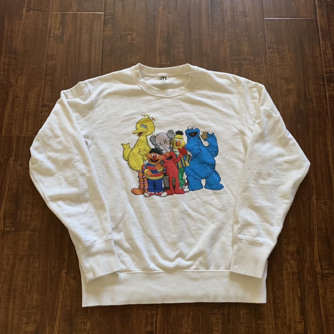 Uniqlo kaws x Sesame Street jumper Size M 25.5’ top... - Depop