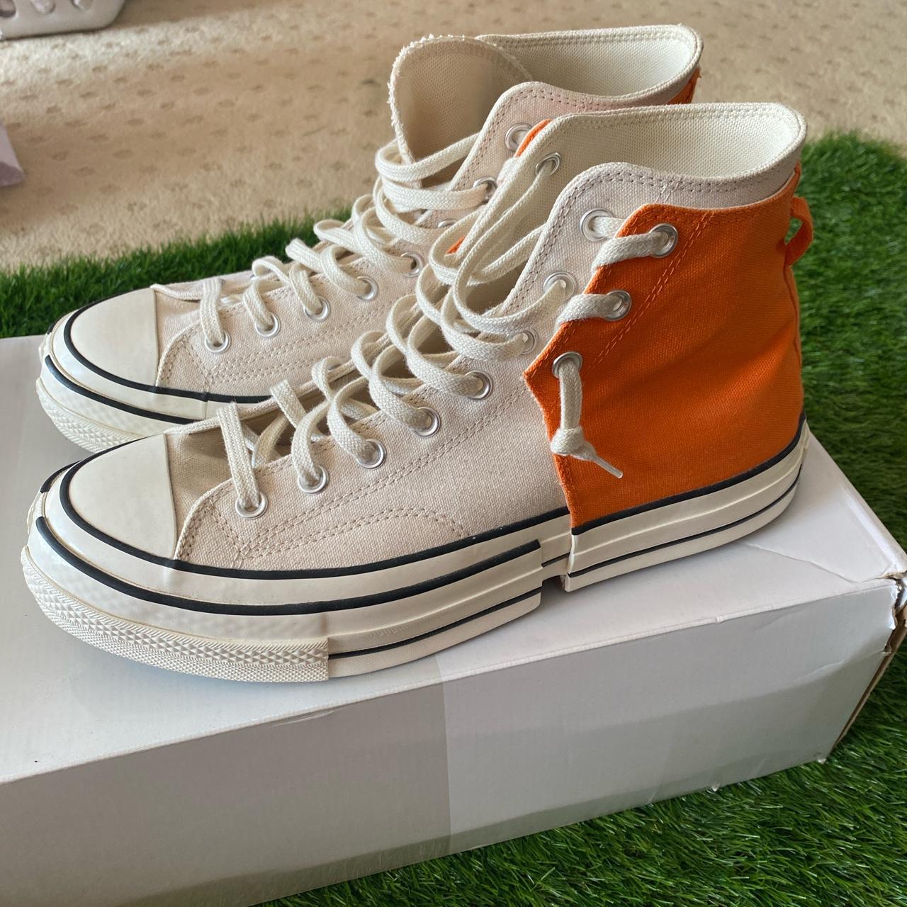 Feng Chen Wang Men's Cream and Orange Trainers