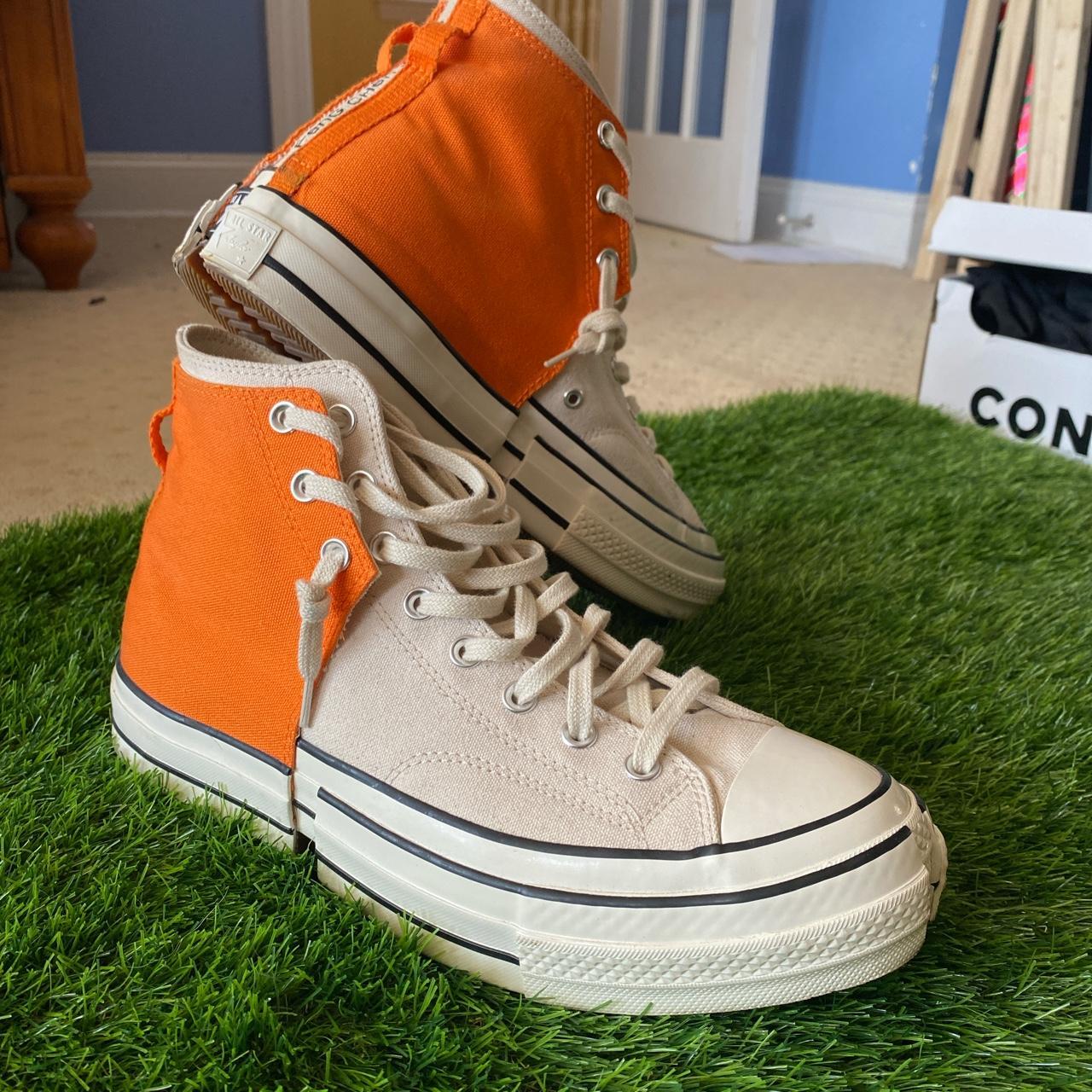 Feng Chen Wang Men's Cream and Orange Trainers (4)