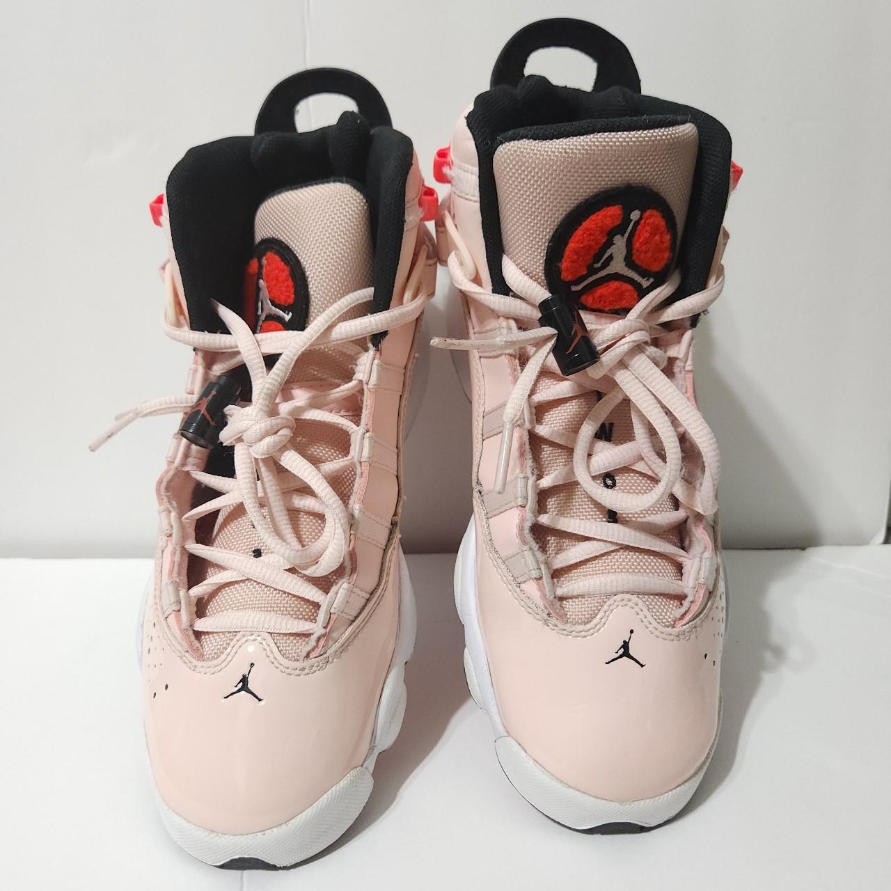 Pink and black outlet jordans for kids