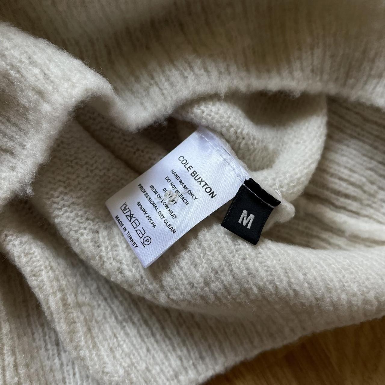 Cole Buxton knit cardigan in natural colour Size... - Depop