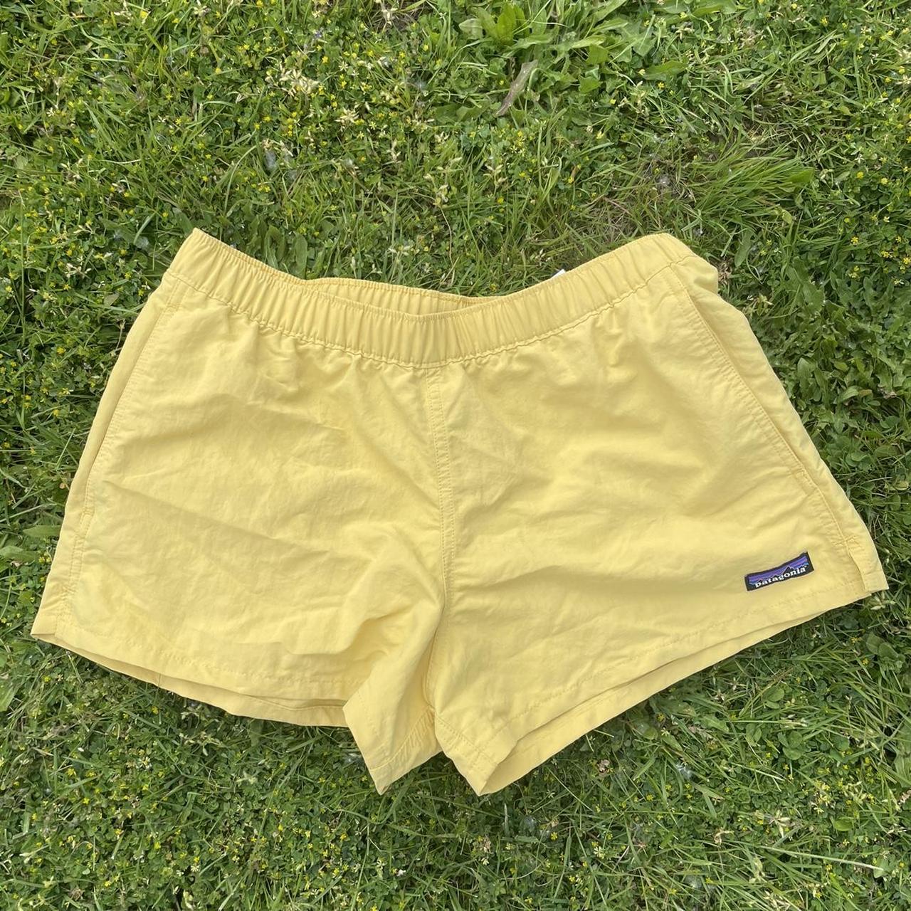 Patagonia Women's Yellow Shorts Depop