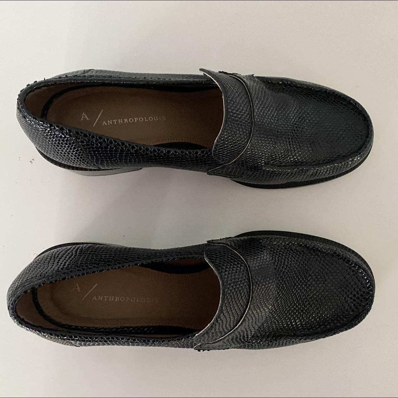 Anthropologie Women's Navy Loafers | Depop