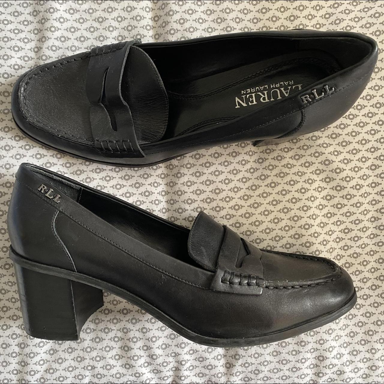 Ralph Lauren Women's Black Loafers | Depop