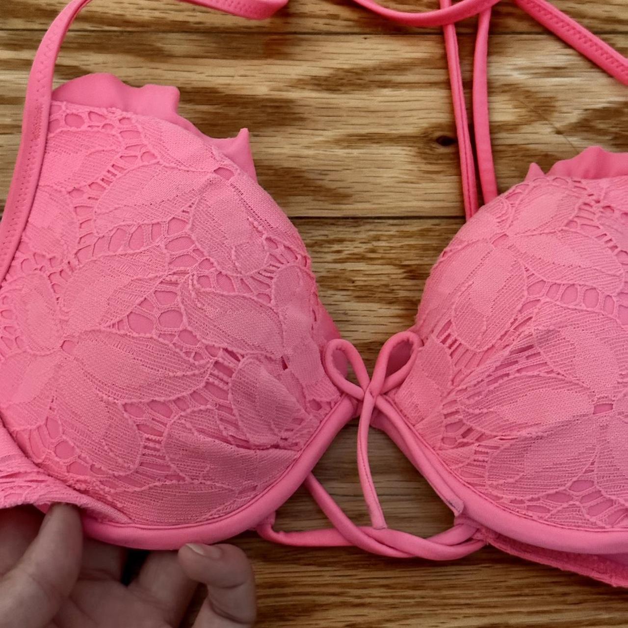 Victorias Secret mid 2000s hot pink padded bikini | Depop