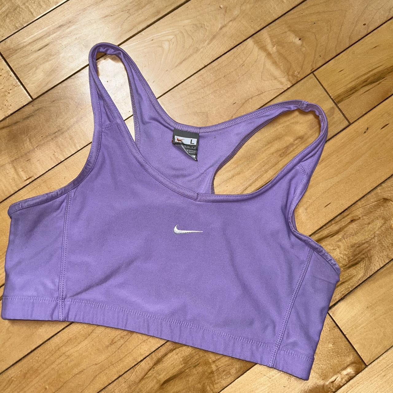 Lilac Nike Sports bra. Size large. Vintage grey tag.