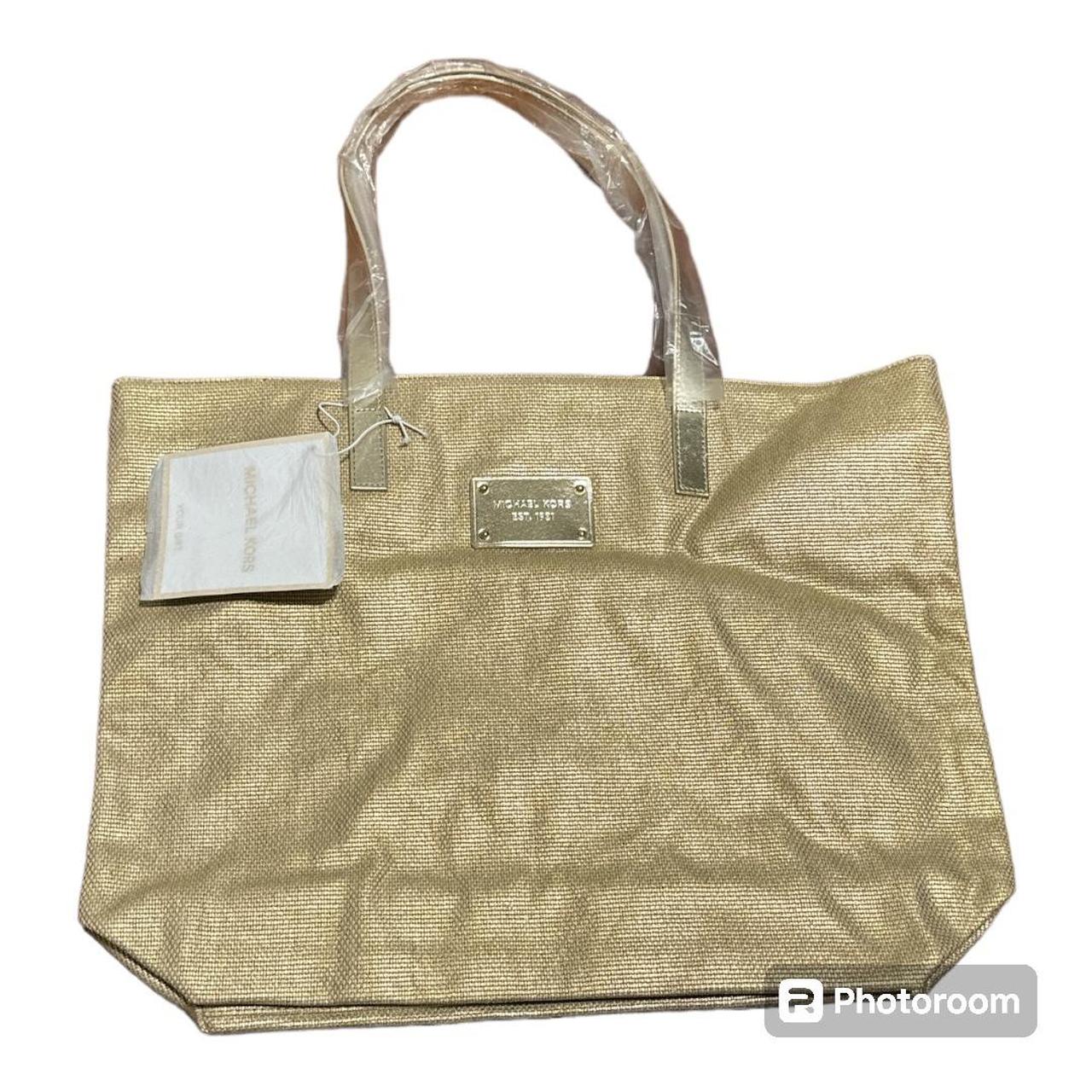 Michael kors gold tote online