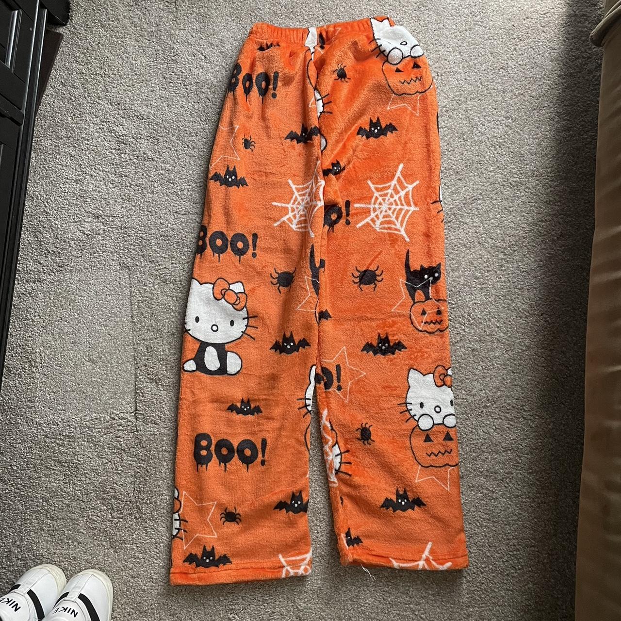 Orange Hello Kitty Pajama Pants Halloween. The pants... Depop