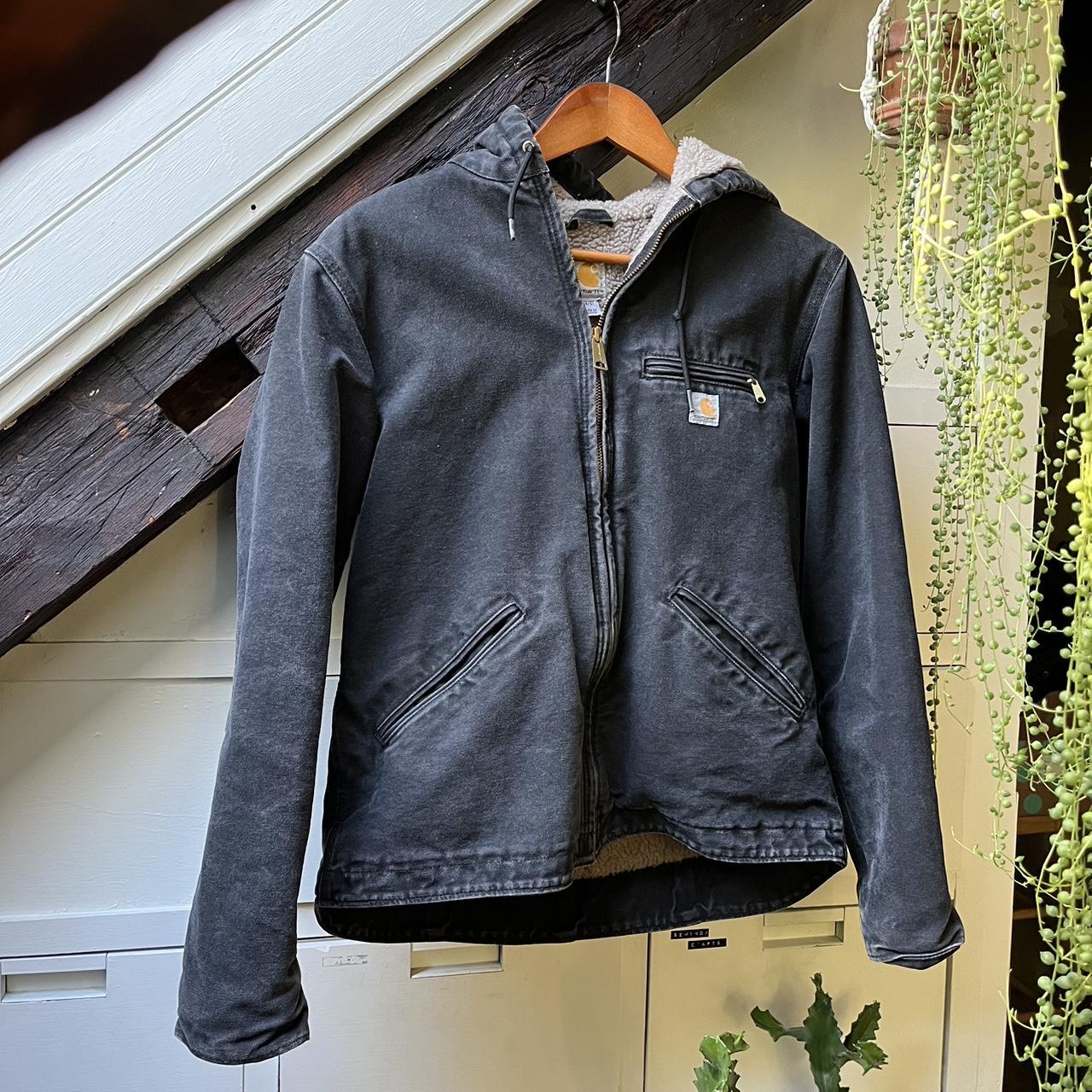 Carhartt winter jacket, size small, black. In great... - Depop