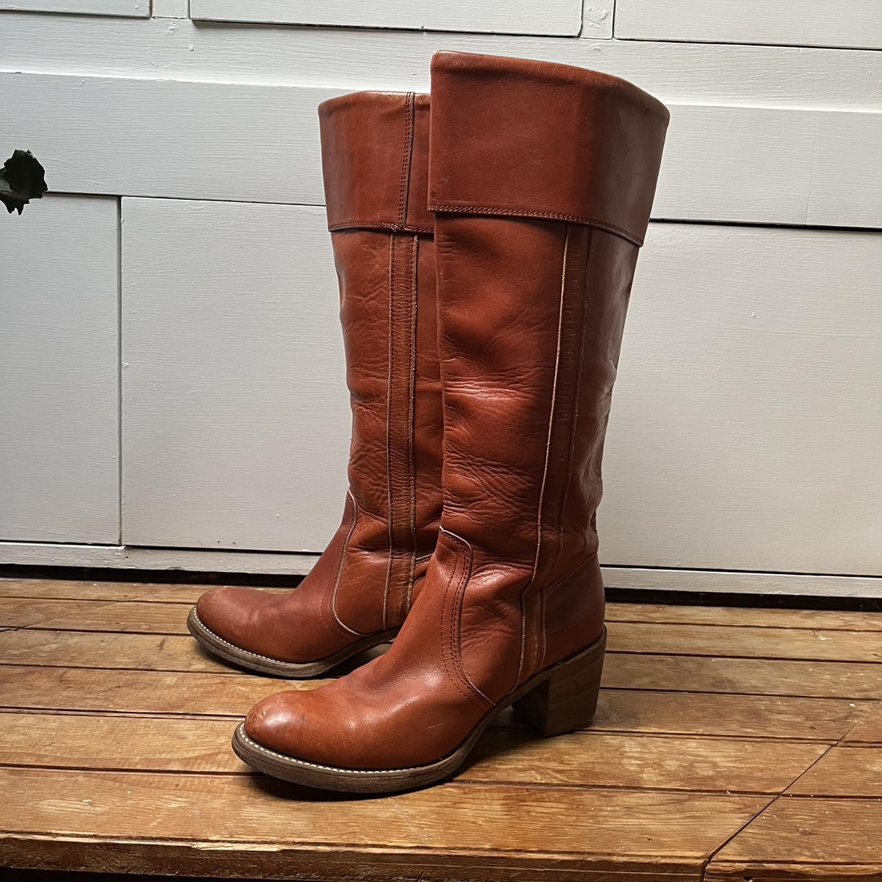 frye knee high leather boots
