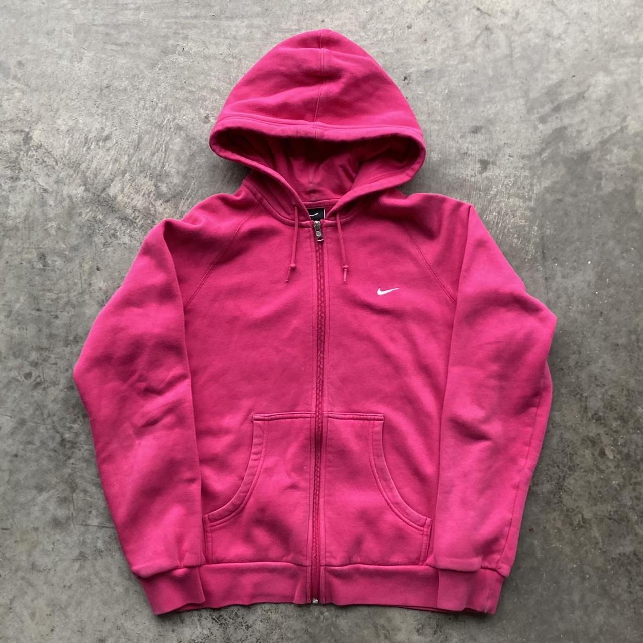 Y2K Pink Nike Zip up Hoodie ( RUNS SMALL ) Depop