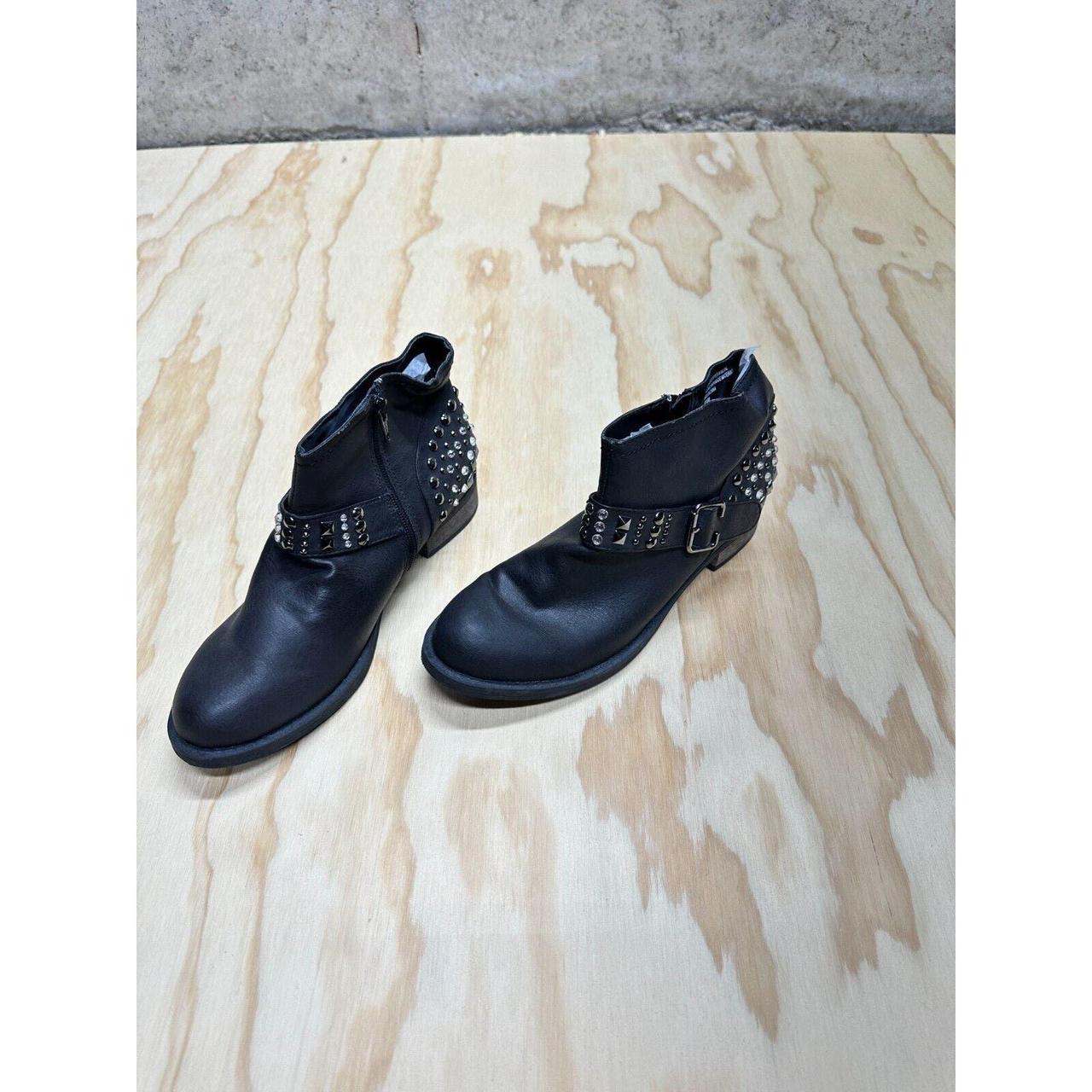 DIBA True boots 9.5M Black Leather Ankle Spotted