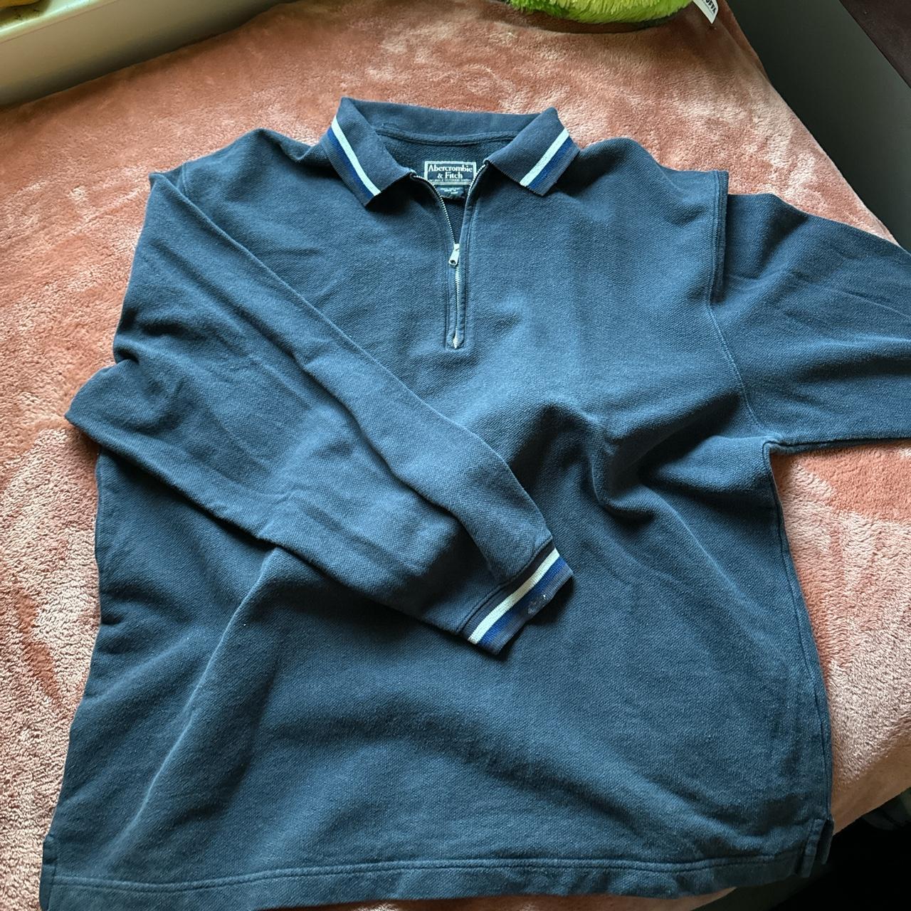 90s Abercrombie & Fitch Quarter Zip Shirt YKK... - Depop