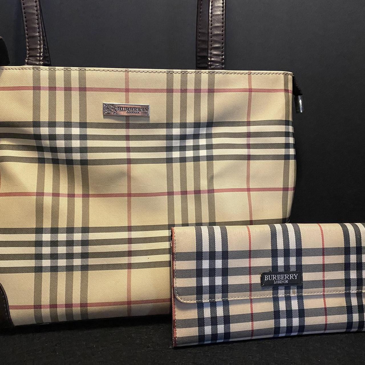 Bag and wallet Burberry style - Depop