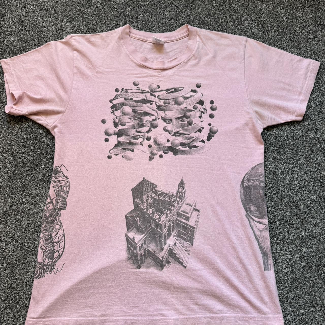 Pink Supreme x Mc Escher Tee, Box logo print
