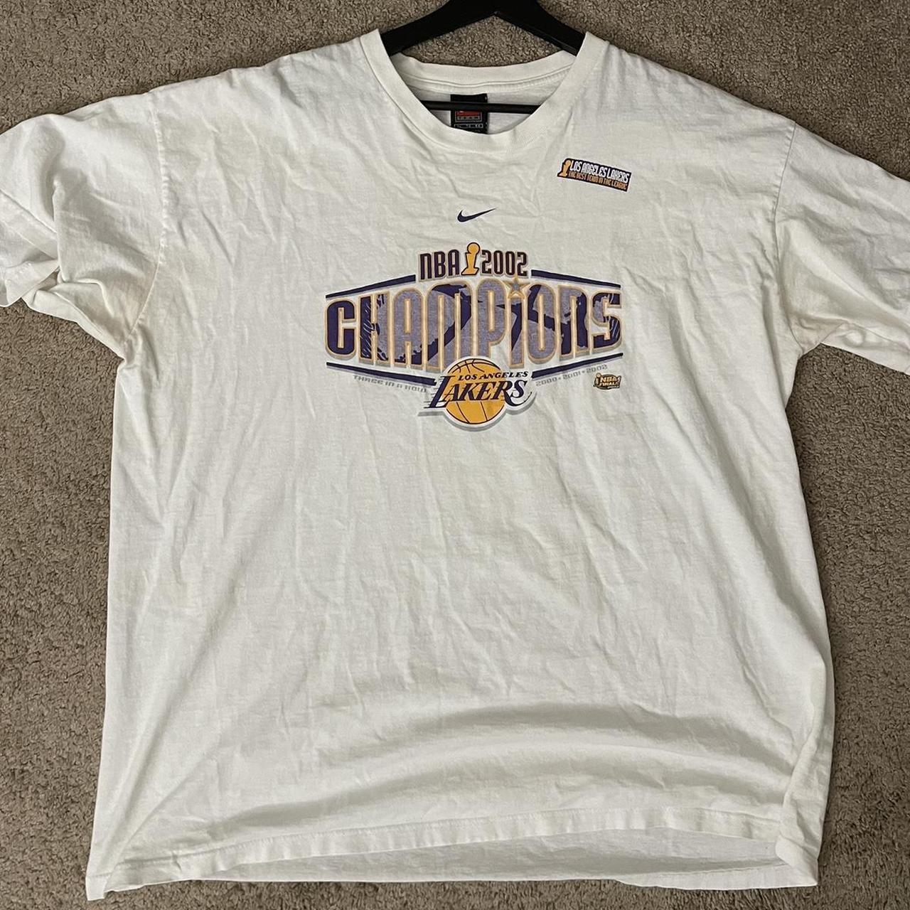 Vintage 2002 LA Lakers Championship Shirt 2002 Los - Depop