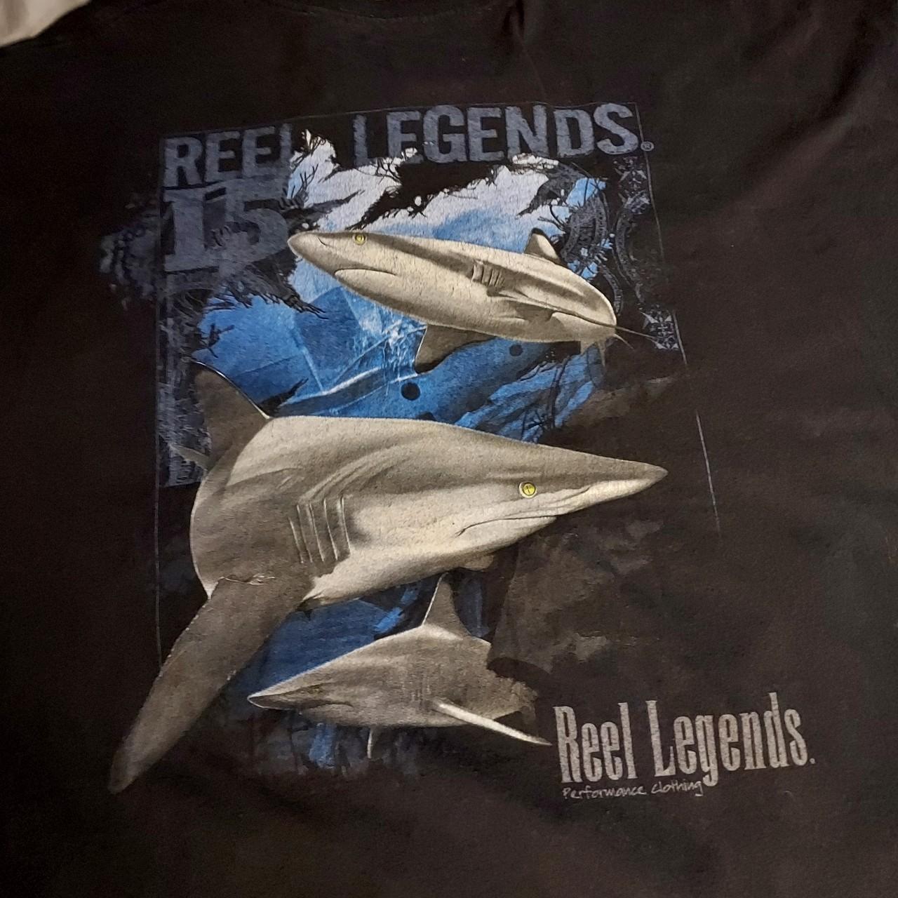 Awesome reel Legends shark tee y2k FEEL FREE TO - Depop