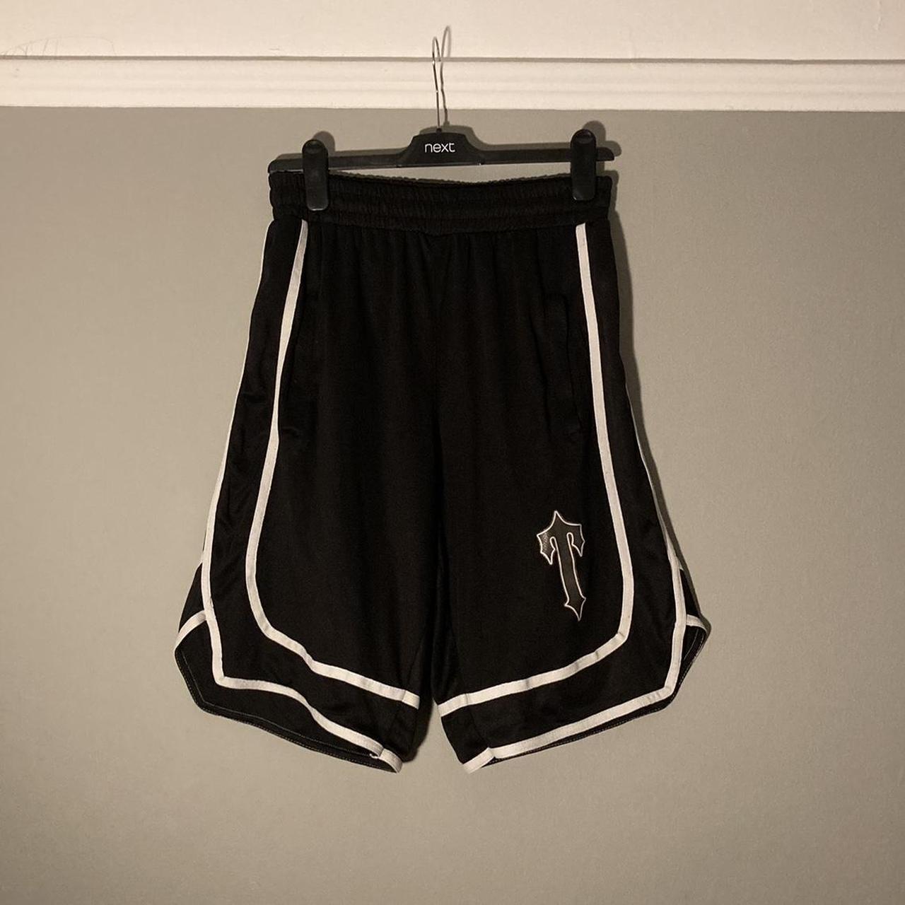 Trapstar Irongate Basketball Shorts Black and white... Depop