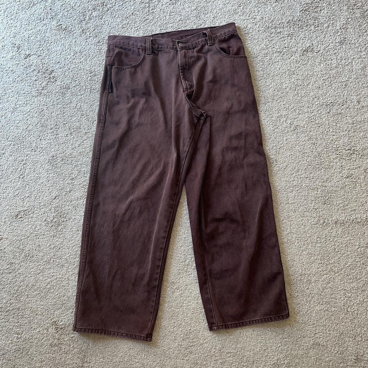INTERSTATE JEANS COLOR BROWN DEAD-STOCK TAGGED 36... - Depop
