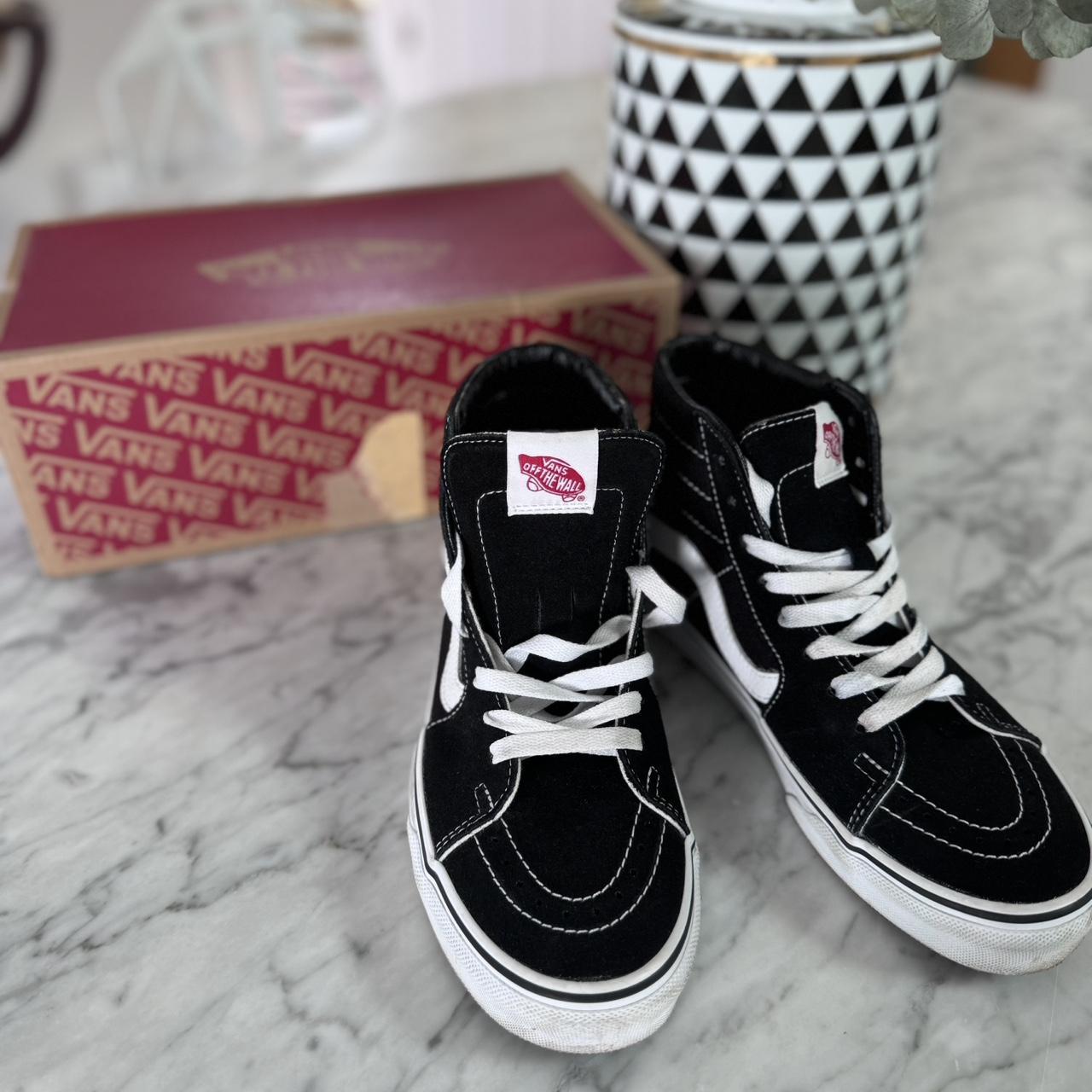 Vans Classic High Top Sneakers Black White . Depop