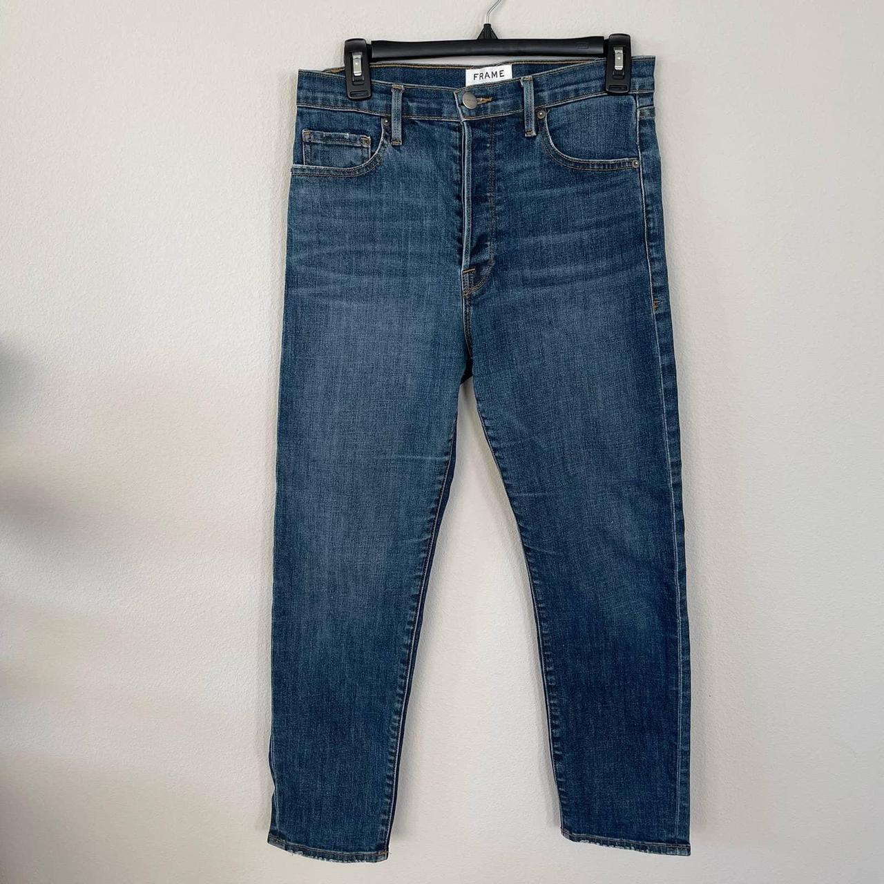 NWT Frame Denim Jeans Size 34 L'Homme Slim Fit Mid Rise In Solid Black Denim  | eBay