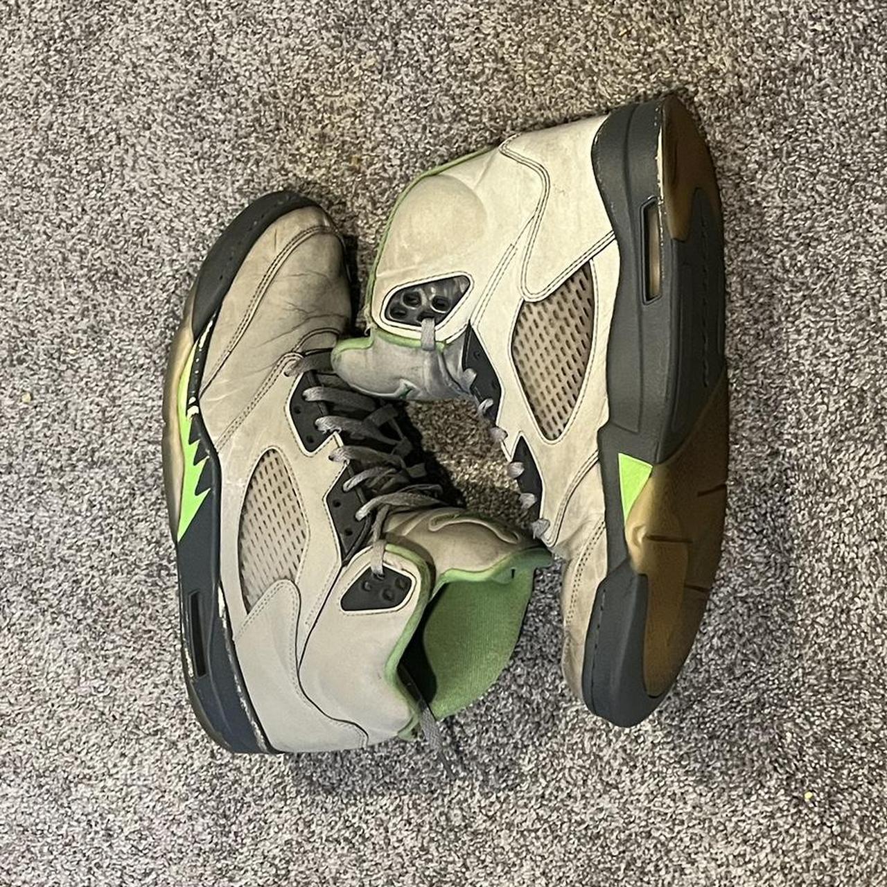 jordan 5 green bean on feet