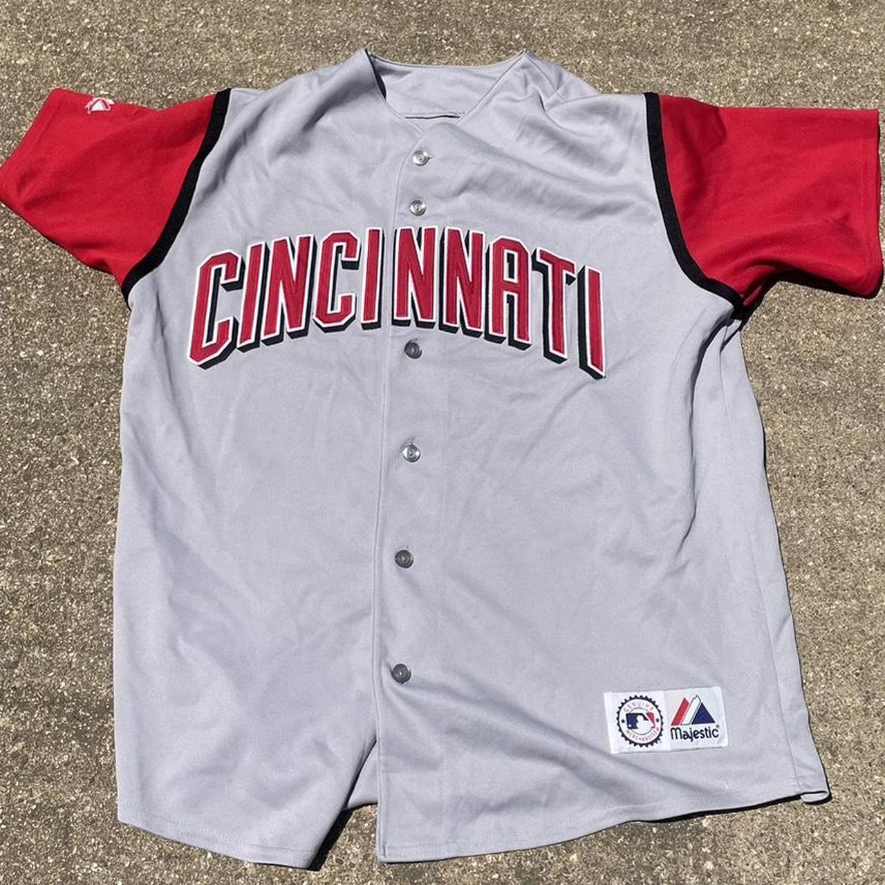 vintage majestic cincinnati reds mlb jersey size xl Depop