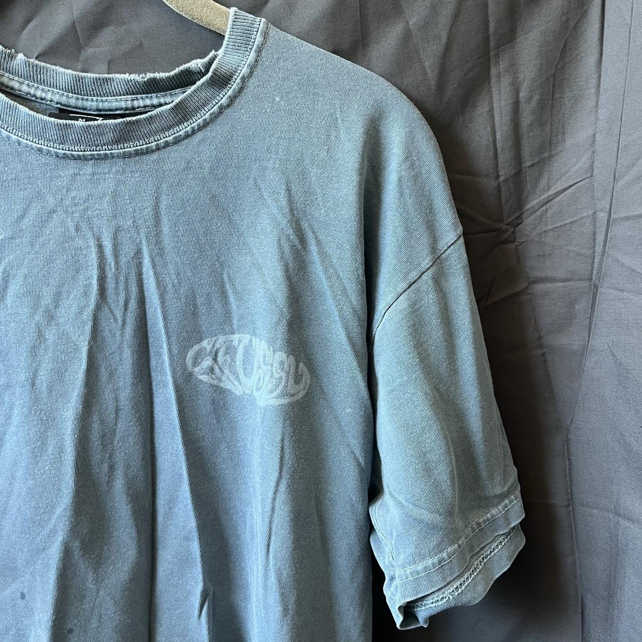Stussy t shirt Nice blue colour with very cool... - Depop