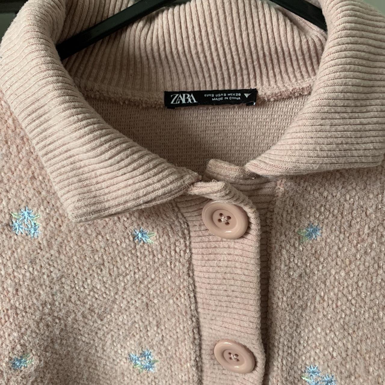 Zara Women's Pink Cardigan Depop