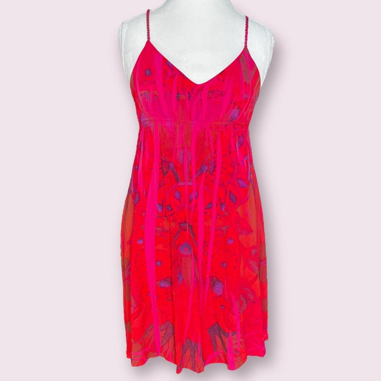Snap Sights Women's Red and Pink Dress