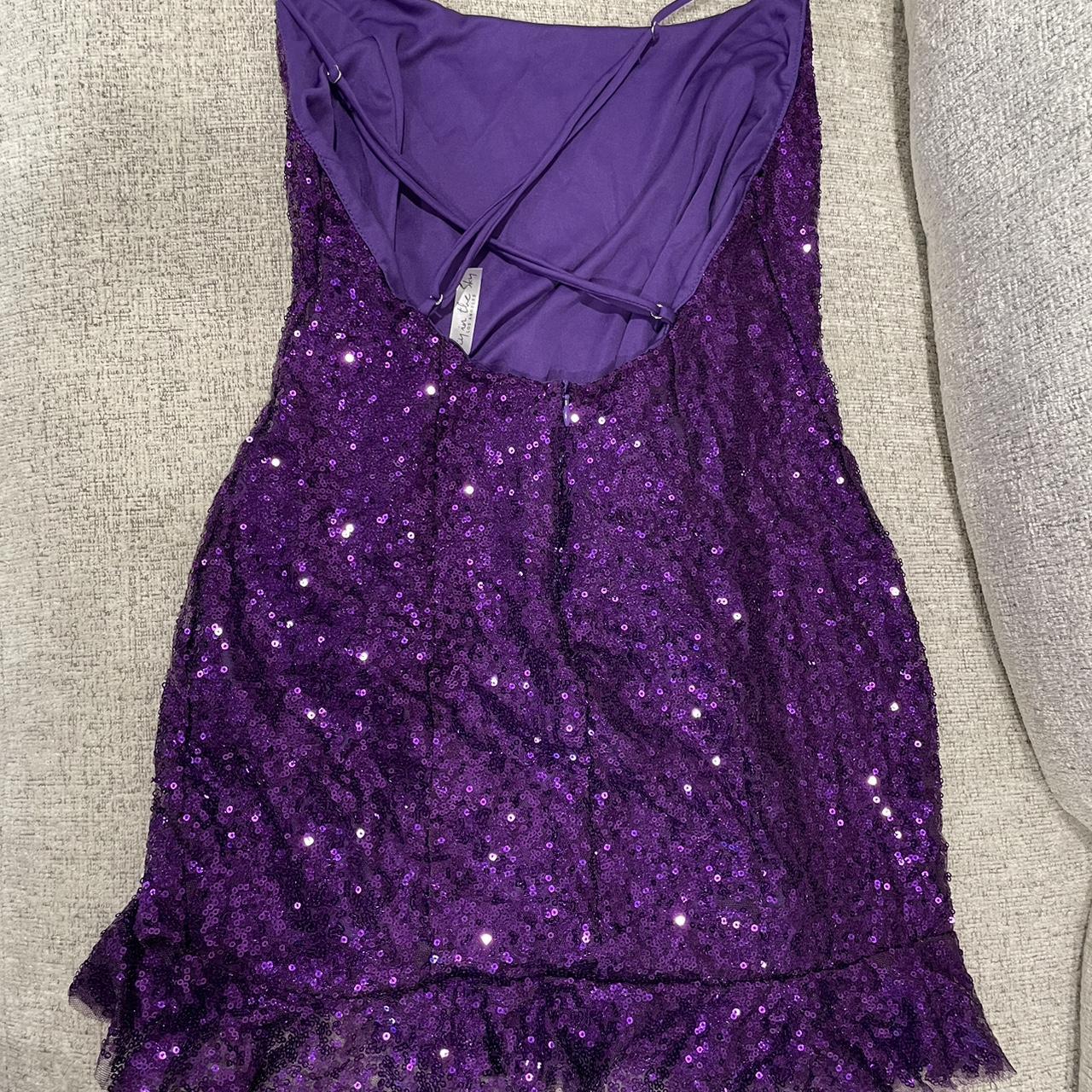 Lucy in the Sky Women's Purple Dress | Depop