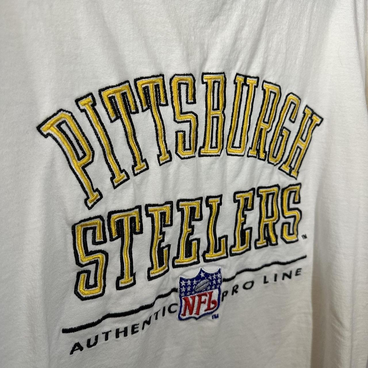 90s PITTSBURGH STEELERS LOGO ATHLETIC FULL ZIP - Depop