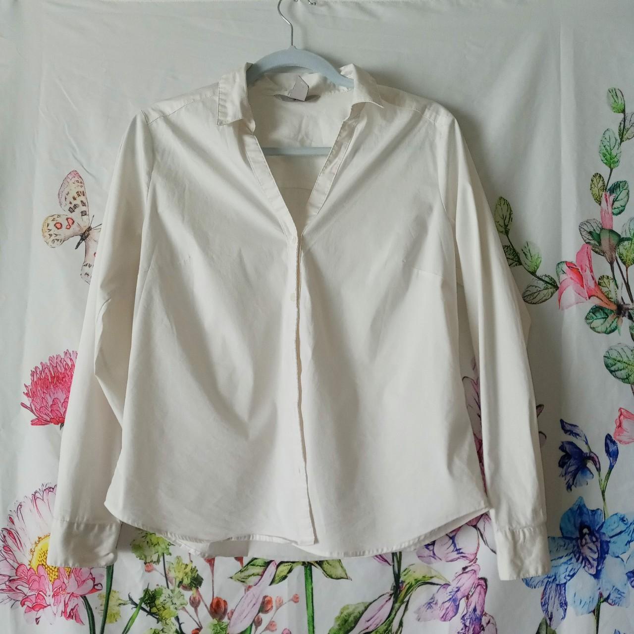 H&M Women's White Shirt | Depop