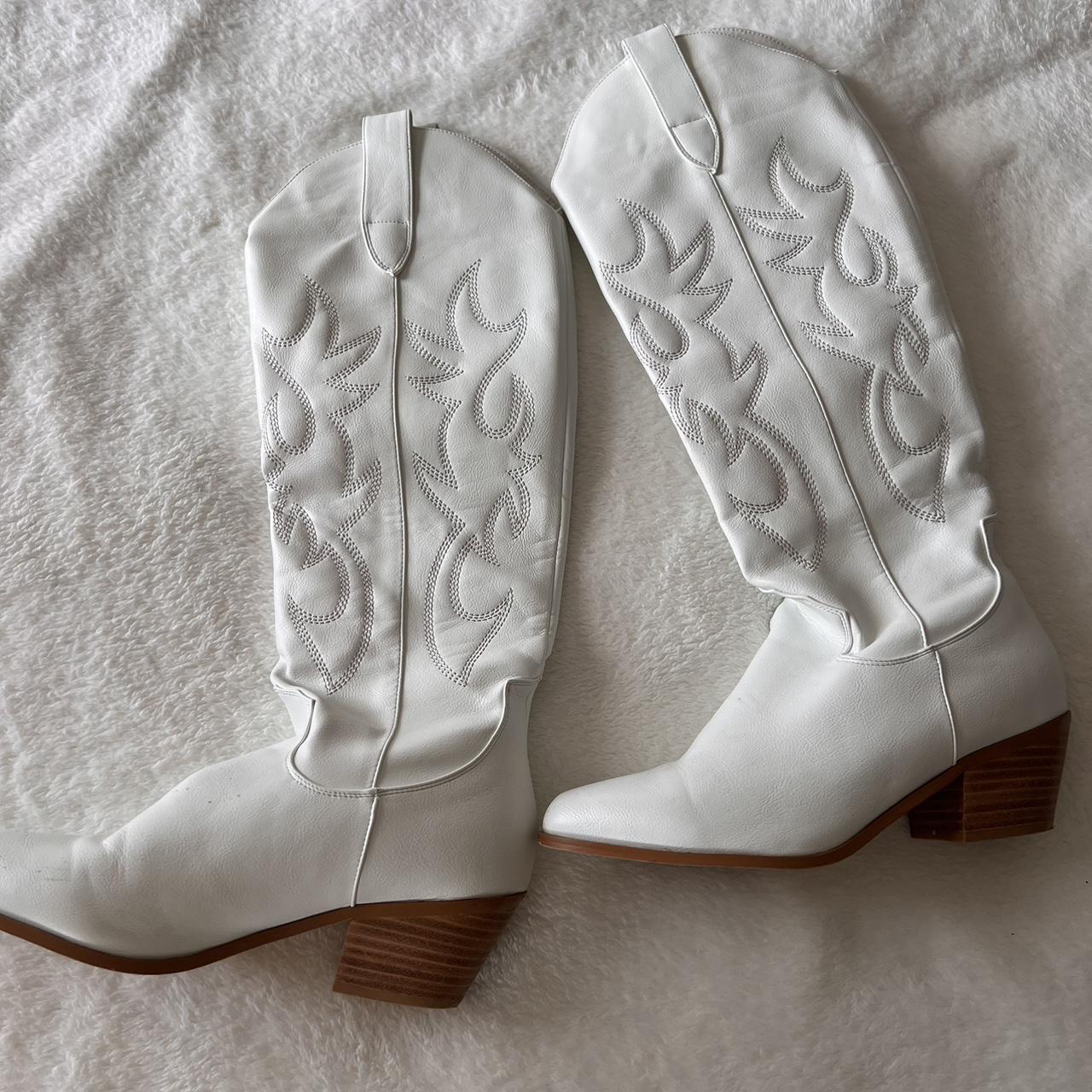 Princess Polly White Cowboy Boots Depop