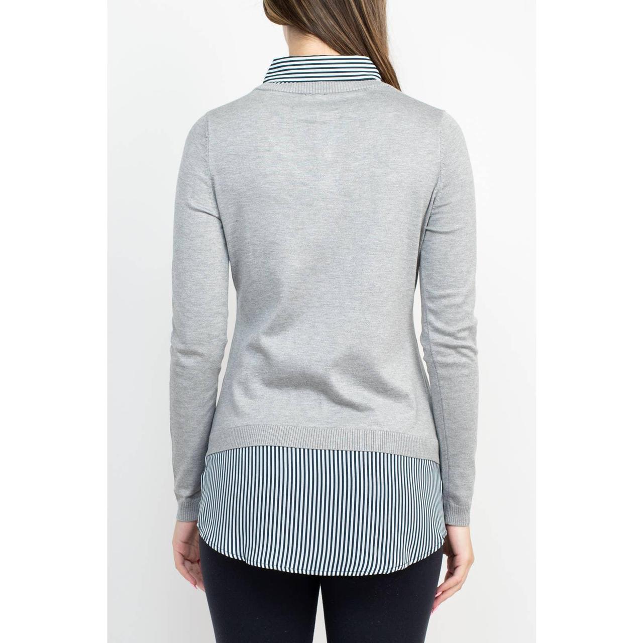 Adrianna Papell Women's Grey and White Jumper (2)