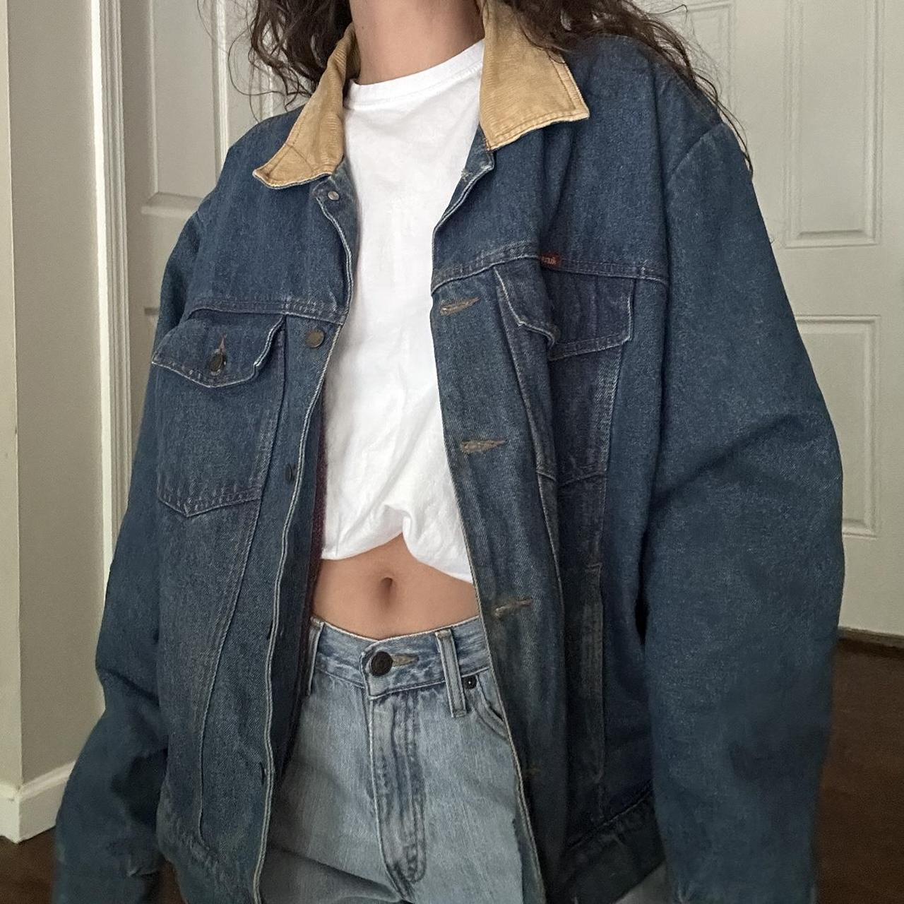 Vintage 90s Rustler Blanket Lined Denim Jacket with... - Depop